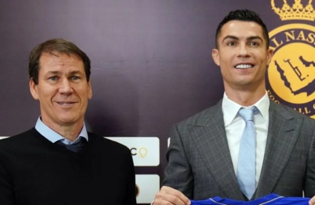 Al Nassr Coach Garcia with Ronaldo